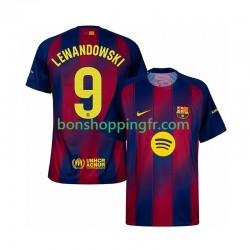 Maillot Domicile FC Barcelone Robert Lewandowski 9 2025-2026 Manches Courtes Homme