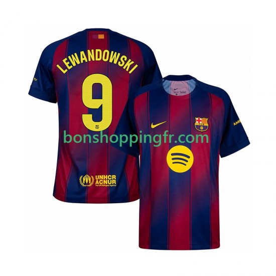 Maillot Domicile FC Barcelone Robert Lewandowski 9 2025-2026 Manches Courtes Homme Maillot Domicile FC Barcelone Robert Lewandowski 9 2025-2026 Manches Courtes Homme