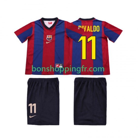 Maillot Rétro Domicile FC Barcelone Ronaldo 11 1998 1999 Manches Courtes Jeune Enfant(+shorts) Maillot Rétro Domicile FC Barcelone Ronaldo 11 1998 1999 Manches Courtes Jeune Enfant(+shorts)
