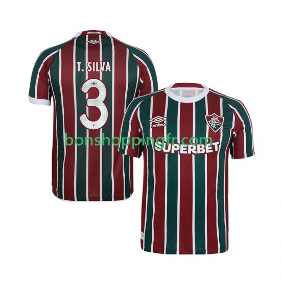 Maillot Domicile Fluminense Thiago Silva 3 2025-2026 Manches Courtes Homme Maillot Domicile Fluminense Thiago Silva 3 2025-2026 Manches Courtes Homme