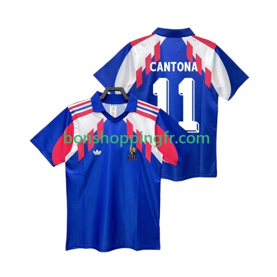 Maillot Rétro Domicile France CANTONA 11 1990 Manches Courtes Homme Maillot Rétro Domicile France CANTONA 11 1990 Manches Courtes Homme