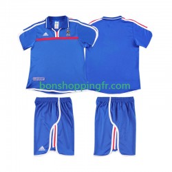 Maillot Rétro Domicile France 2000 Manches Courtes Jeune Enfant(+shorts)