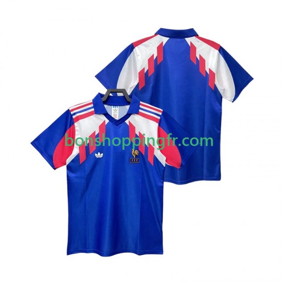 Maillot Rétro Domicile France 1990 Manches Courtes Homme Maillot Rétro Domicile France 1990 Manches Courtes Homme
