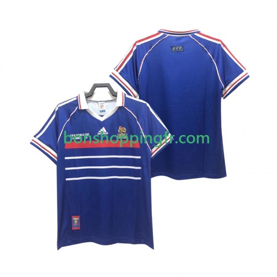Maillot Rétro Domicile France 1998 Manches Courtes Homme Maillot Rétro Domicile France 1998 Manches Courtes Homme