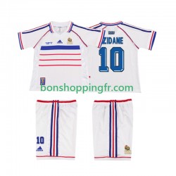Maillot Rétro Extérieur France ZIDANE 10 1998 Manches Courtes Jeune Enfant(+shorts)