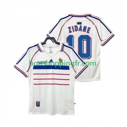 Maillot Rétro Extérieur France ZIDANE 10 1998 Manches Courtes Homme