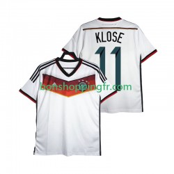 Maillot Rétro Domicile Allemagne Klose 11 2014 Manches Courtes Homme