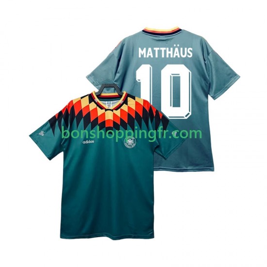 Maillot Rétro Extérieur Allemagne MATTHAUS 10 1994 Manches Courtes Homme Maillot Rétro Extérieur Allemagne MATTHAUS 10 1994 Manches Courtes Homme