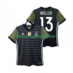 Maillot Rétro Extérieur Allemagne MULLER 13 2016 Manches Courtes Homme