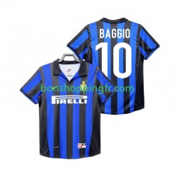 Maillot Rétro Domicile Inter Milan BAGGIO 10 1998 1999 Manches Courtes Homme