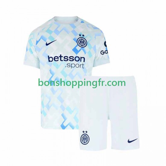 Maillot Extérieur Inter Milan 2025-2026 Manches Courtes Jeune Enfant(+shorts)