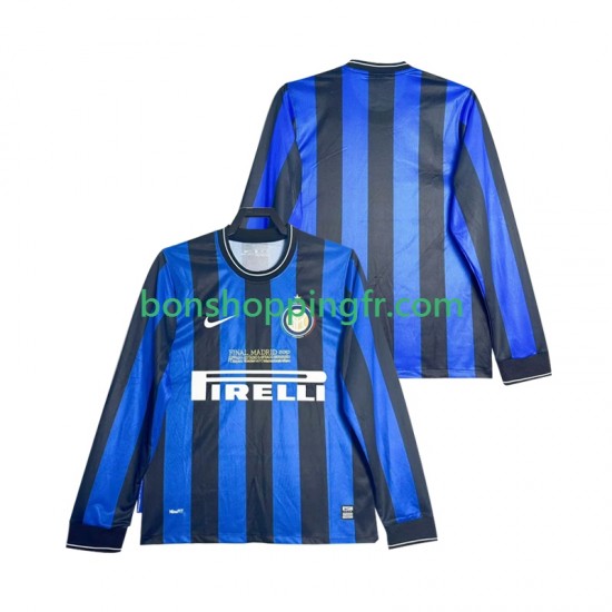 Maillot Rétro Domicile Inter Milan 2009 2010 Manches Longues Homme Maillot Rétro Domicile Inter Milan 2009 2010 Manches Longues Homme