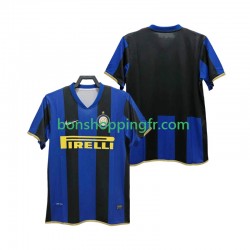 Maillot Rétro Domicile Inter Milan Champions League 2008 2009 Manches Courtes Homme