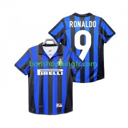 Maillot Rétro Domicile Inter Milan Roanldo 9 1998 1999 Manches Courtes Homme
