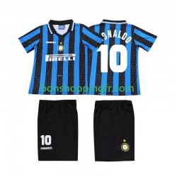 Maillot Rétro Domicile Inter Milan Ronaldo 10 1997 1998 Manches Courtes Jeune Enfant(+shorts)