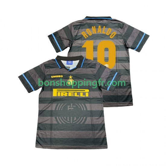 Maillot Rétro 3ème Inter Milan Ronaldo 10 1997 1998 Manches Courtes Homme Maillot Rétro 3ème Inter Milan Ronaldo 10 1997 1998 Manches Courtes Homme