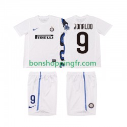 Maillot Rétro Extérieur Inter Milan Ronaldo 9 2010 2011 Manches Courtes Jeune Enfant(+shorts)