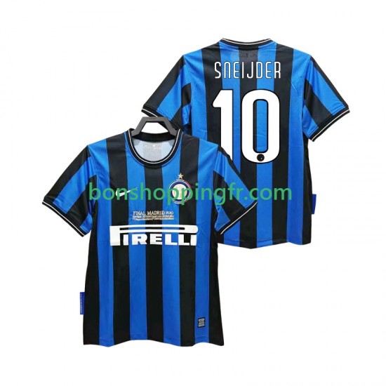 Maillot Rétro Domicile Inter Milan SNEIJDER 10 2009 2010 Manches Courtes Homme Maillot Rétro Domicile Inter Milan SNEIJDER 10 2009 2010 Manches Courtes Homme