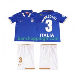 Maillot Rétro Domicile Italie MALDINI 3 1996 Manches Courtes Jeune Enfant(+shorts)