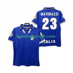 Maillot Rétro Domicile Italie MATERAZZI 23 1996 Manches Courtes Homme