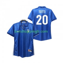 Maillot Rétro Domicile Italie Totti 20 1998 Manches Courtes Homme