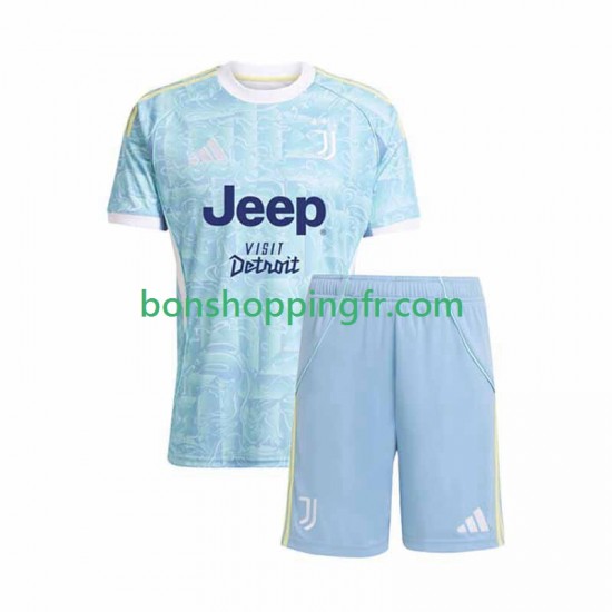 Maillot Extérieur Juventus 2025-2026 Manches Courtes Jeune Enfant(+shorts) Maillot Extérieur Juventus 2025-2026 Manches Courtes Jeune Enfant(+shorts)