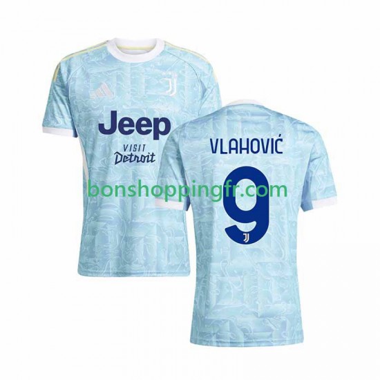 Maillot Extérieur Juventus Vlahovic 9 2025-2026 Manches Courtes Homme Maillot Extérieur Juventus Vlahovic 9 2025-2026 Manches Courtes Homme