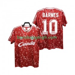 Maillot Rétro Domicile Liverpool BARNES 10 1989 1991 Manches Courtes Homme