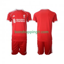 Maillot Domicile Liverpool 2025-2026 Manches Courtes Jeune Enfant(+shorts)