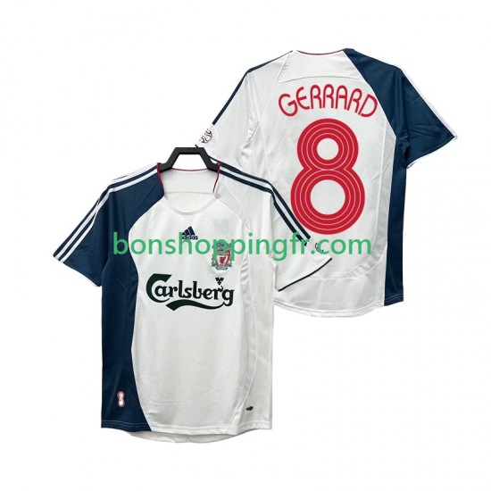 Maillot Rétro Extérieur Liverpool GERRARD 8 2006 2008 Manches Courtes Homme