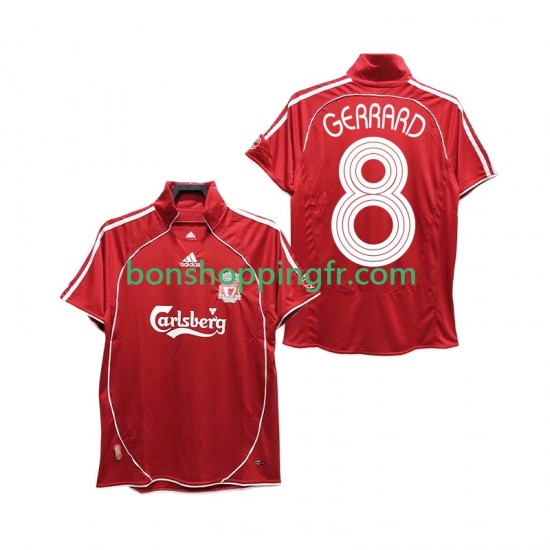 Maillot Rétro Domicile Liverpool GERRARD 8 2006 2008 Manches Courtes Homme Maillot Rétro Domicile Liverpool GERRARD 8 2006 2008 Manches Courtes Homme
