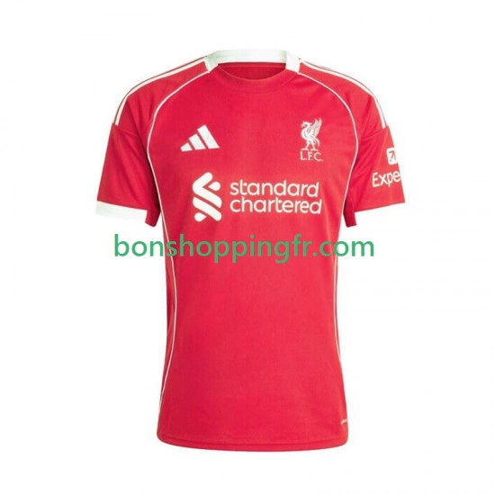 Maillot Domicile Liverpool 2025-2026 Manches Courtes Homme Maillot Domicile Liverpool 2025-2026 Manches Courtes Homme