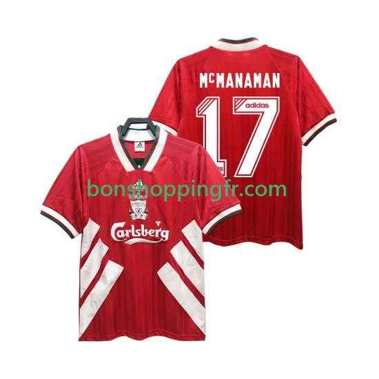 Maillot Rétro Domicile Liverpool MCMANAMAN 17 1993 1995 Manches Courtes Homme