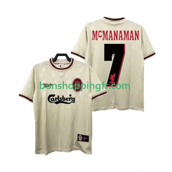 Maillot Rétro Extérieur Liverpool MCMANAMAN 7 1996 1997 Manches Courtes Homme Maillot Rétro Extérieur Liverpool MCMANAMAN 7 1996 1997 Manches Courtes Homme