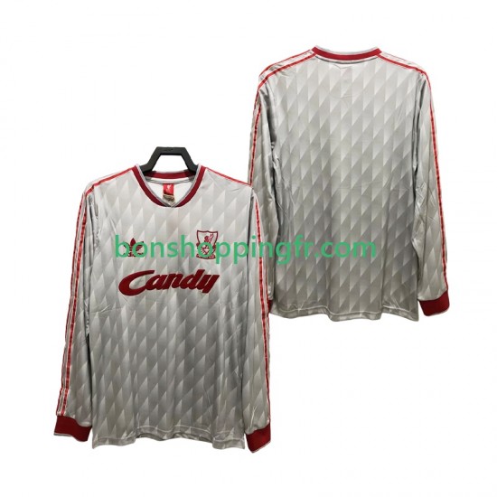 Maillot Rétro Extérieur Liverpool 1989 1991 Manches Longues Homme
