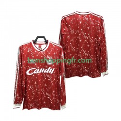 Maillot Rétro Domicile Liverpool 1989 1991 Manches Longues Homme