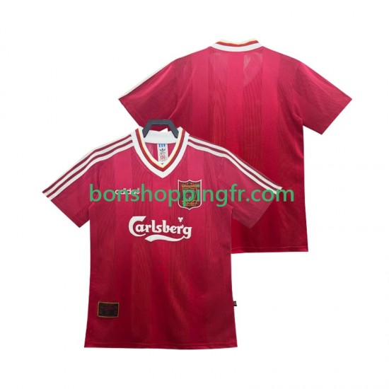 Maillot Rétro Domicile Liverpool 1995 1996 Manches Courtes Homme Maillot Rétro Domicile Liverpool 1995 1996 Manches Courtes Homme