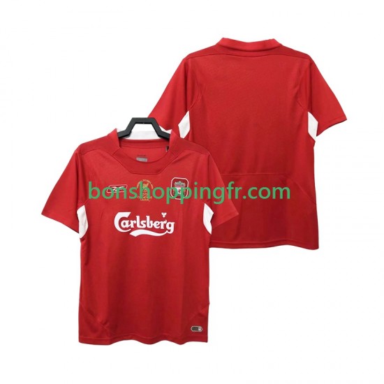 Maillot Rétro Domicile Liverpool 2004 2005 Manches Courtes Homme