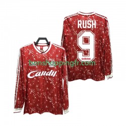 Maillot Rétro Domicile Liverpool Rush 9 1989 1991 Manches Longues Homme