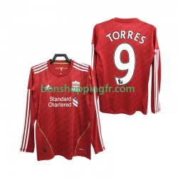Maillot Rétro Domicile Liverpool Torres 9 2010 2012 Manches Longues Homme