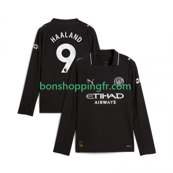 Maillot Extérieur Manchester City Erling Haaland 9 2025-2026 Manches Longues Homme