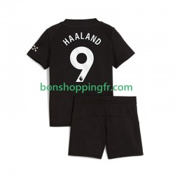 Maillot Extérieur Manchester City Erling Haaland 9 2025-2026 Manches Courtes Jeune Enfant(+shorts)