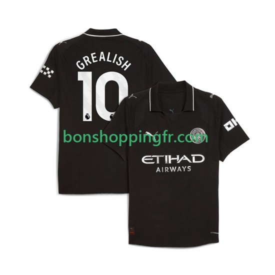 Maillot Extérieur Manchester City Jack Grealish 10 2025-2026 Manches Courtes Homme Maillot Extérieur Manchester City Jack Grealish 10 2025-2026 Manches Courtes Homme