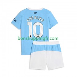 Maillot Domicile Manchester City Jack Grealish 10 2025-2026 Manches Courtes Jeune Enfant(+shorts)