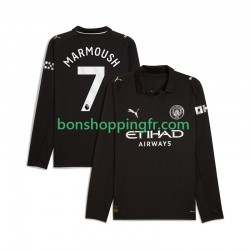 Maillot Extérieur Manchester City Omar Marmoush 7 2025-2026 Manches Longues Homme