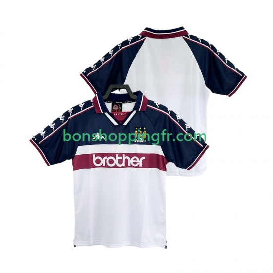 Maillot Rétro Extérieur Manchester City 1997 1998 Manches Courtes Homme