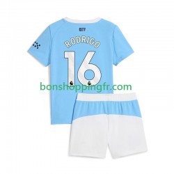 Maillot Domicile Manchester City Rodrigo Hernandez 16 2025-2026 Manches Courtes Jeune Enfant(+shorts)