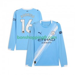 Maillot Domicile Manchester City Rodrigo Hernandez 16 2025-2026 Manches Longues Homme
