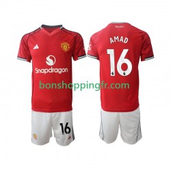 Maillot Domicile Manchester United Amad Diallo 16 2025-2026 Manches Courtes Jeune Enfant(+shorts)