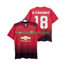 Maillot Rétro Domicile Manchester United B.FERNANDES 18 2018 2019 Manches Courtes Homme